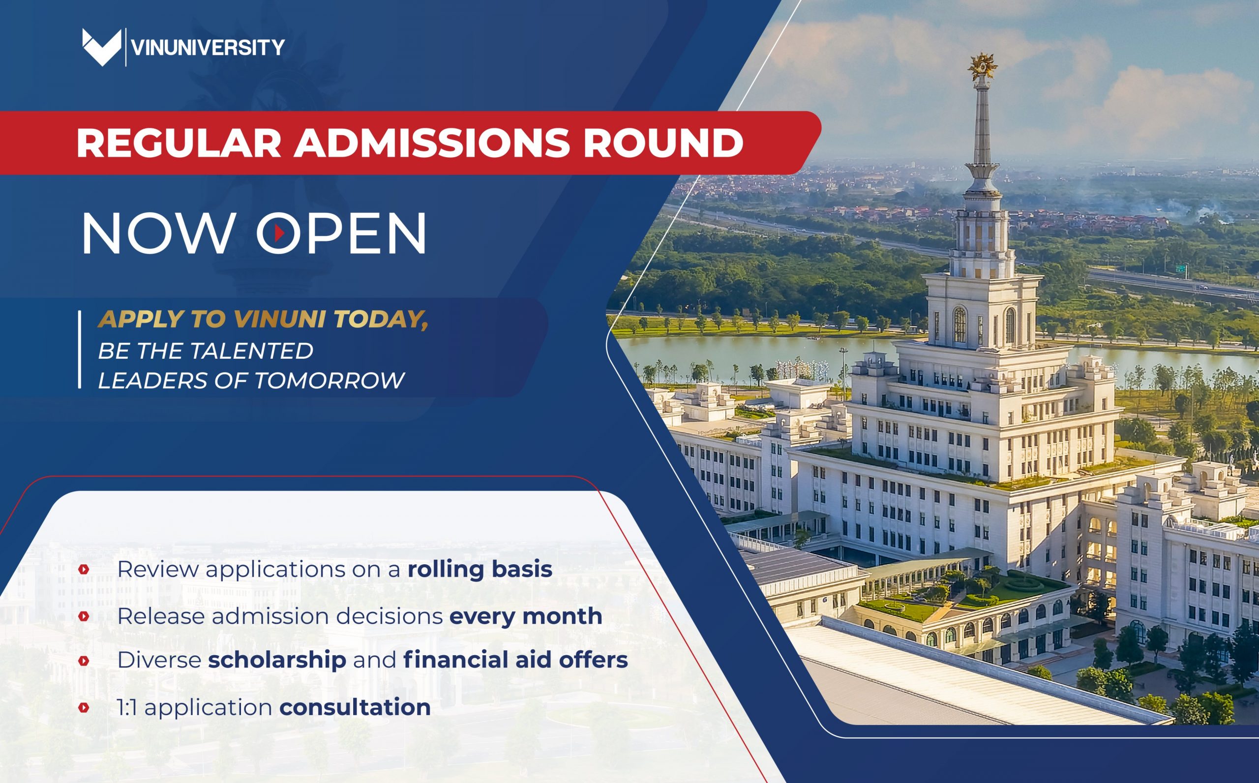 VinUniversity’s Application Portal is Officially Open for Regular-Round Admission
